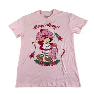 Issac Morris Strawberry Shortcake Tee Women's S M Spring Nostalgic 90s Y2K